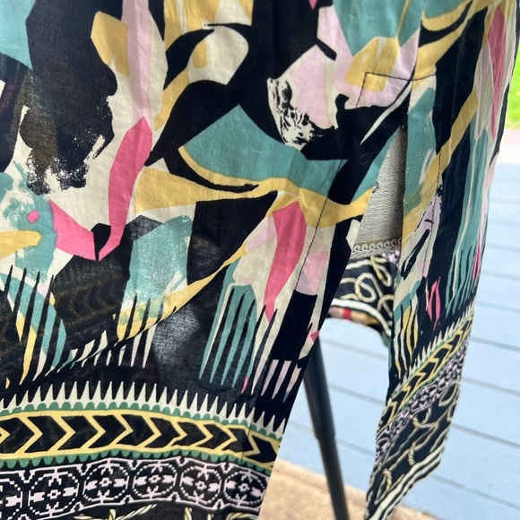 Pink and Green Bell Sleeve Resort Dress - Picture 11 of 16